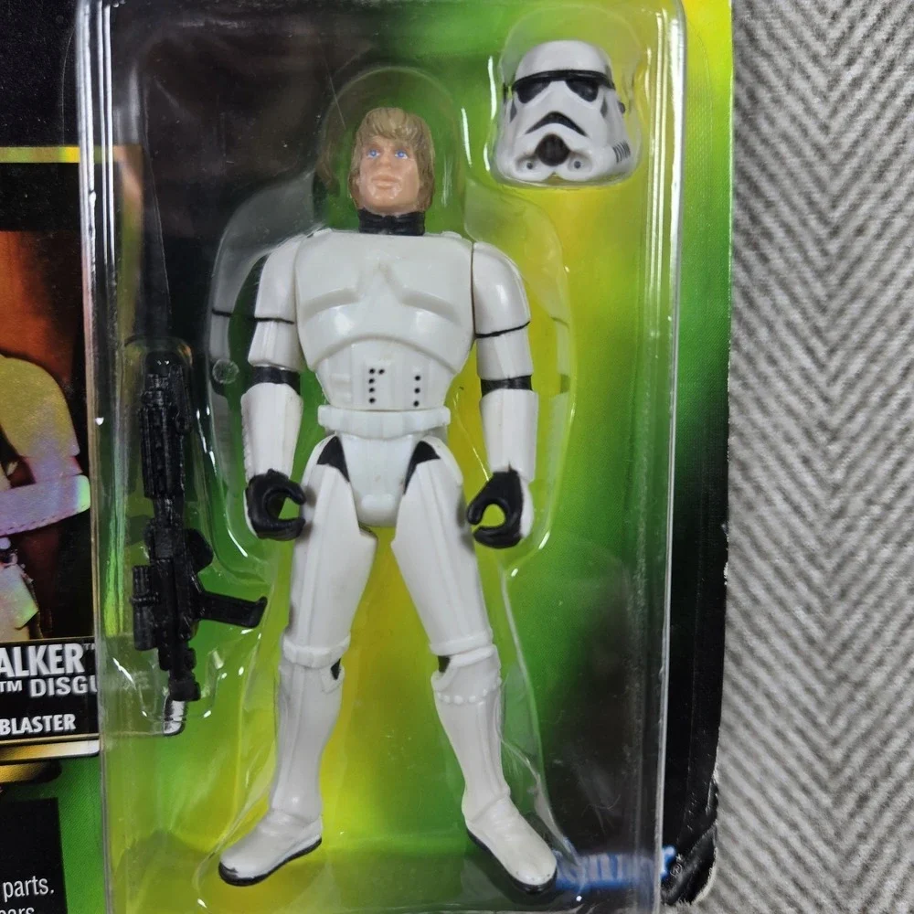1996 Star Wars POTF Luke Skywalker Stormtrooper Disguise Freeze Frame Green Card